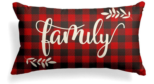 Avoin Navidad De La Familia Funda De Almohada De Tela E...