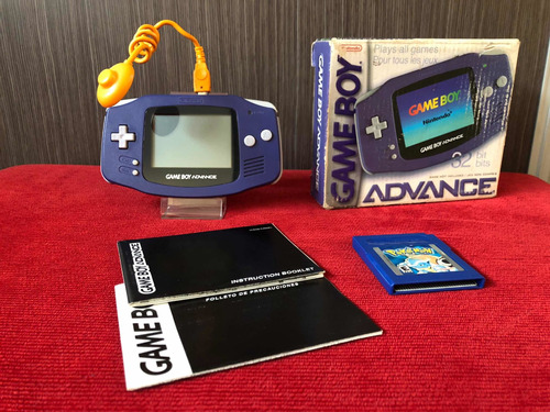 Consola Gameboy Advance Azul Con Caja + Pokémon Blue Ntdf