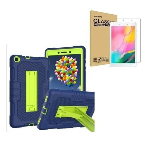 Vidrio + Funda Silicona Generica Tablet P/ Samsung A8 2019