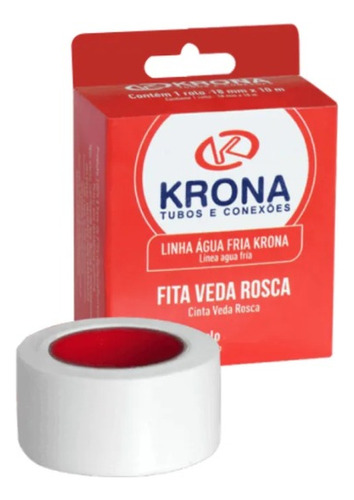 Fita Vedarosca Branca 18mm X 10m Krona Kr0323