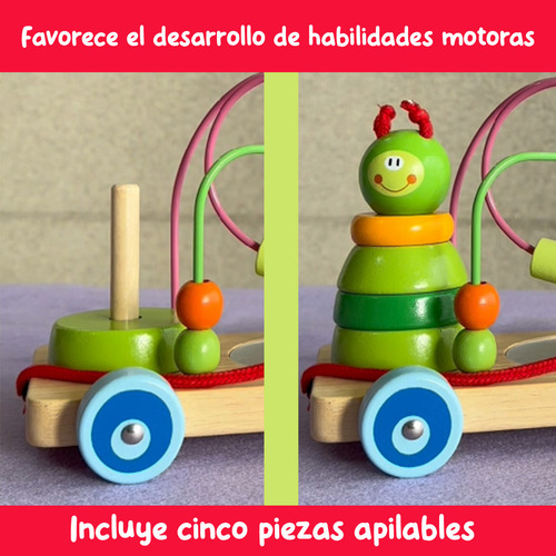 G Juguete De Madera Mi Gusano Laberinto Teach Play Para