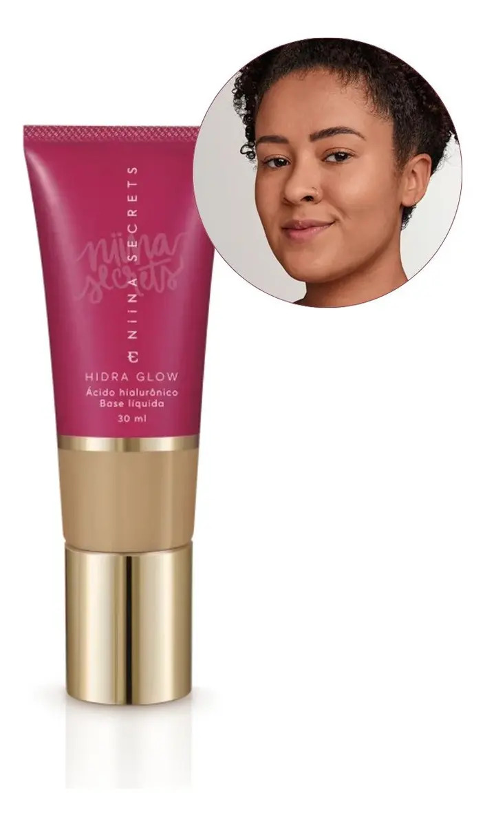 Base Niina Secrets Eudora Hidra Glow Acabamento Natural Cor 45