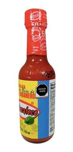 Salsa Picante El Yucateco Roja Chile Habanero 120ml 12 Pack