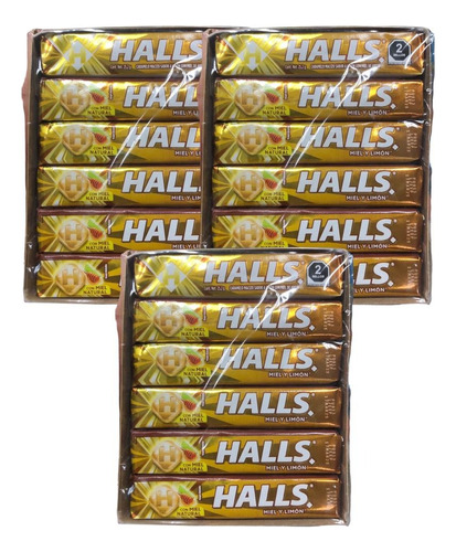 Pastilla Miel Limon Halls 24 Pack 9 Caramelos C/u 