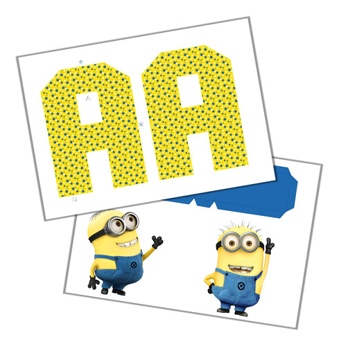 Kit Imprimible Letras 3d Editables Los Minions