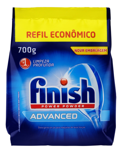 Detergente para lava-louças Finish Advanced Power Powder em pó original em pacote 700 g