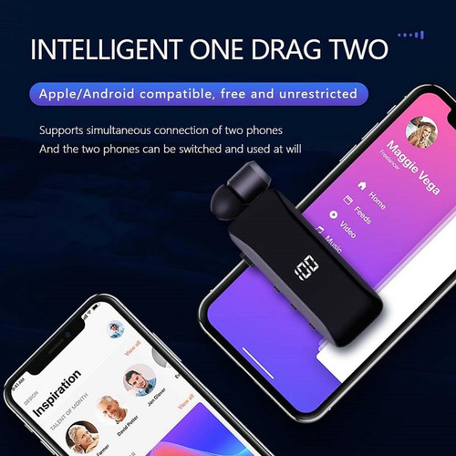 Dz Auriculares Inalámbricos Con Pantalla Digital Led Power