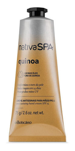 O Boticario Nativa Spa Creme Antissinais Maos Quinoa 75g