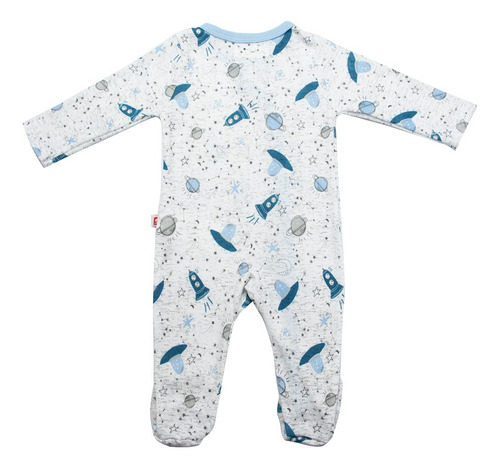 Mameluco Azul Baby Circus Planeta Gris Claro 6 M Planeta