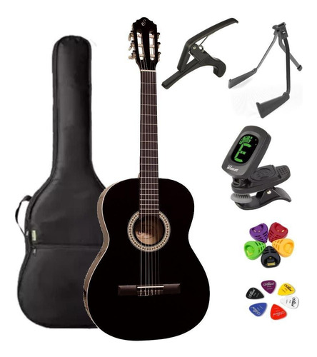 Violão Acústico Giannini Clássico Nylon N-14 Bk + Kit6l