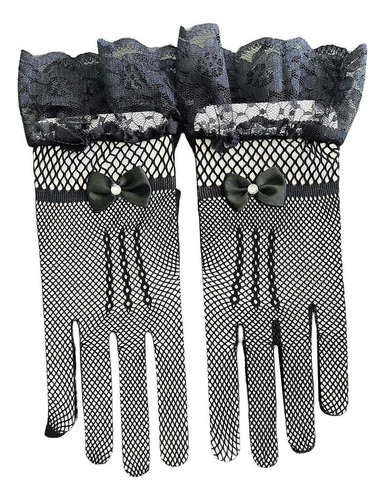 ª Elegantes Guantes Cortos De Encaje Guantes De Boda A La