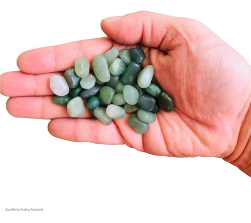 Pedra Natural Quartzo Verde Rolada Polida 0,5-1cm - 250g