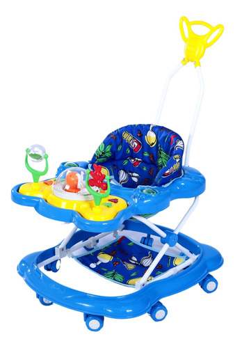 Andador Infantil Musical Megaluxo Azul Jumbobaby