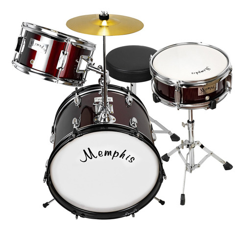 Bateria Infantil Memphis Ft1042 Wine Red