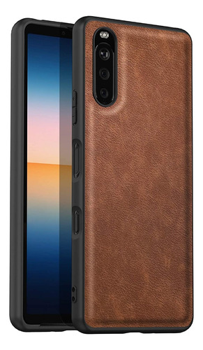 Sony Xperia 10 Iii Junxia Carcasa Cuero Protector Funda Case