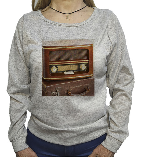 Buzo Lanilla Cuadro Decorativo Radio Vintage Clasico P3