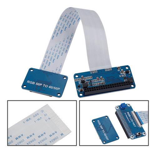 Placa Adaptadora Para Raspberry Pi Rgb Lcd Driver Kit D Driv