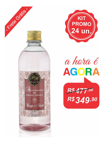 Aromatizador Para Difusor Eletrico 500 Ml - Kit 24 Unidades
