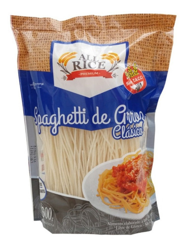 Fideos De Arroz Spaghetti  Sin Tacc  All Rice - 300 Grs