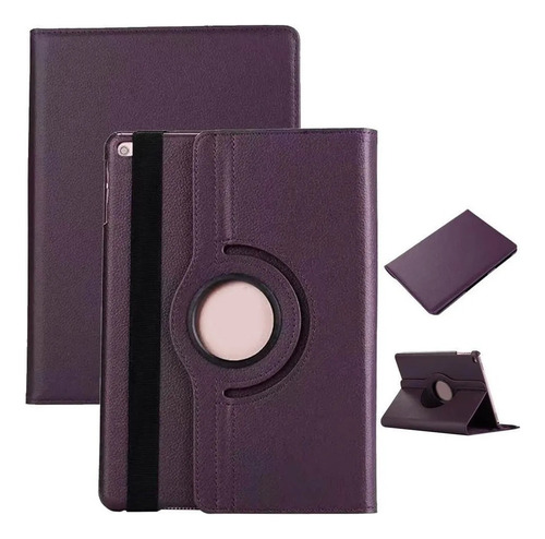 Kit Cristal Templado + Funda Giratoria Para iPad 5ta Y 6ta Color Morado
