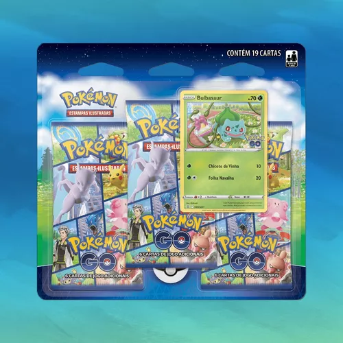 Cartinha Pokémon Blister Triplo com 19 Cartas - COPAG - Deck de