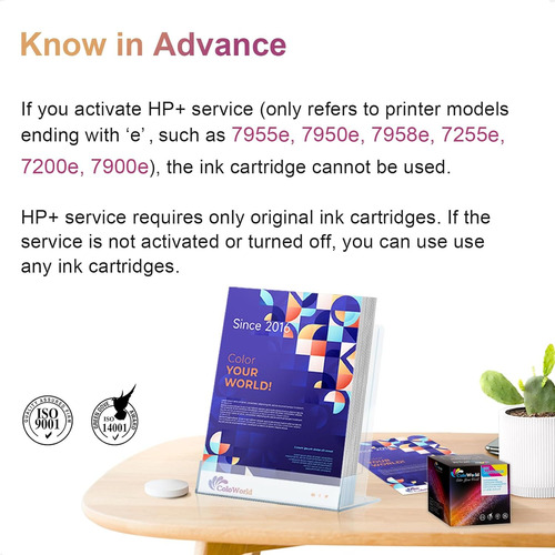 Coloworld Para El Paquete Combinado De Cartucho De Tinta Hp