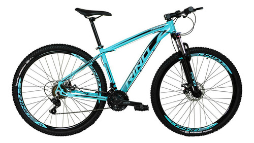 Bicicleta Aro 29 Rino Everest 24v - Index Hidraulico+trava Cor Azul Piscina Tamanho Do Quadro 17