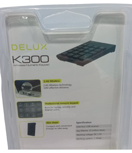 Teclado Numerico Delux K300u Slim Usb Wired  Otiesca