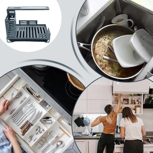 Estante Para Fregadero De Cocina Escurridor De Platos Con Ba