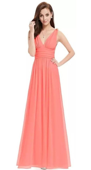 Vestido De Noche Color Coral | MercadoLibre 📦 Vestido De Noche Color Coral | MercadoLibre 📦