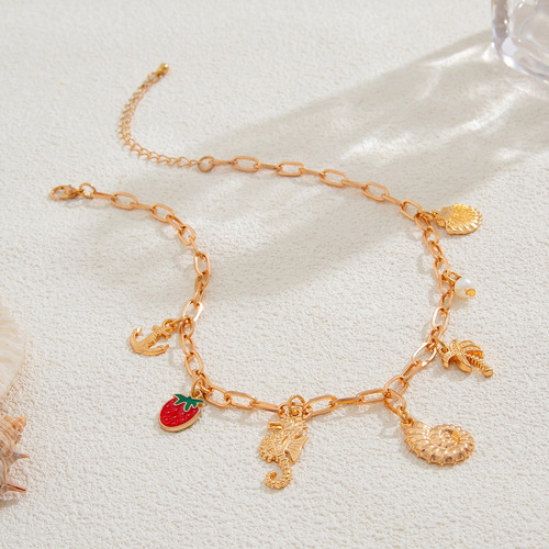 Y2k Collar Boho Con Colgante Flor Caracola Joyería Verano
