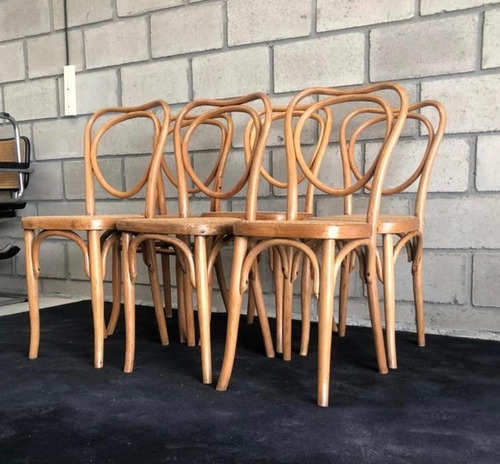 Antiguo Juego De 6 Sillas Thonet Mod 3 C/ Arco Originales