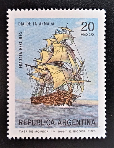 Argentina Barcos, Sello Gj 1468 Frag Hércules 69 Mint L17806