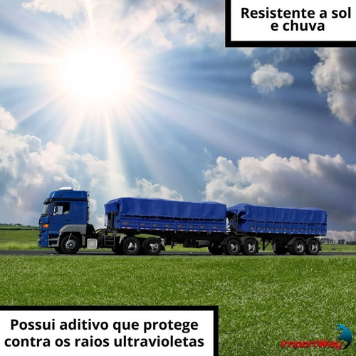 Imagem 7 de 10 de Lona Plastica Encerado 5x3 Azul Multiuso Impermeavel