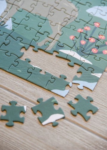 Imagen 5 de 5 de Puzzle 100 Piezas Para Niños Zorro Animales Típicos Chilenos