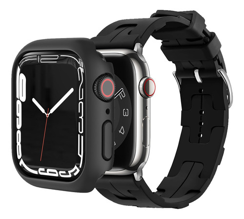 Correa Y Funda Y Mica Para Apple Watch Series 9 8 7 Se 6 5 4