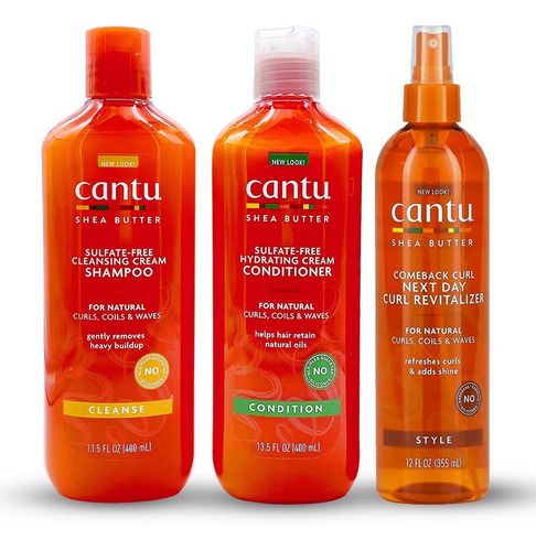 Kit Cantu Para Rizos Shampoo, Acondicionador Y Revitalizador