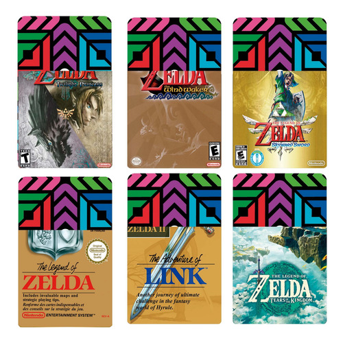 Stickers 12pz Para Tarjeta De Metro/ Transporte De Zelda