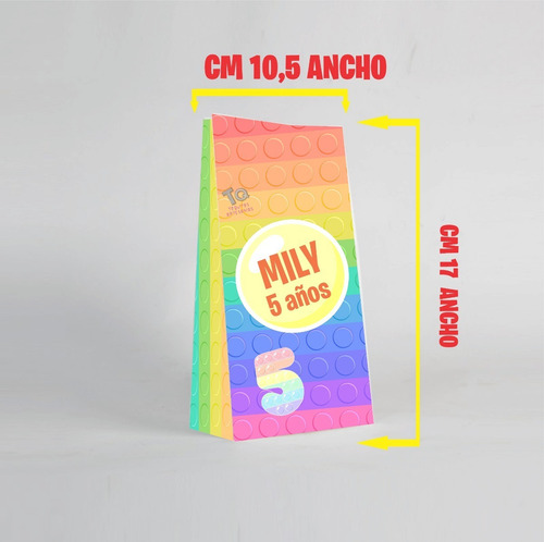 Imagen 2 de 6 de Pop Its Bolsas Para Sorpresitas Pack X10