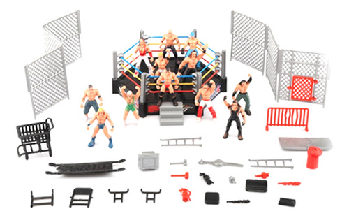 Miniset De Lucha Libre De 32 Piezas Con Minifiguras De Acció