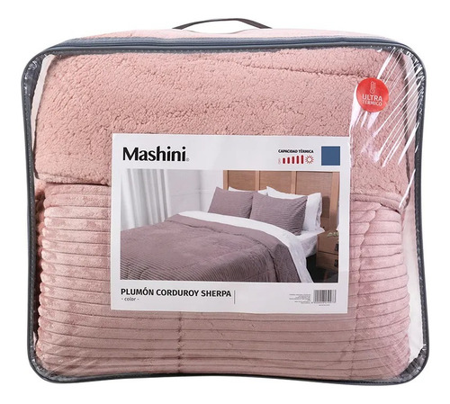 Plumón Mashini Coral Sherpa King Color Corduroy Rosado