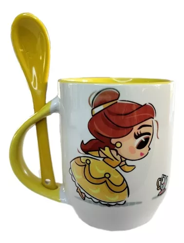 Taza Disney Princesa Bella Con Cuchara