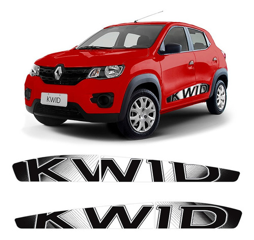 Faixas Kwid 2018 2019 2020 2021 2022 Adesivo Lateral Branco