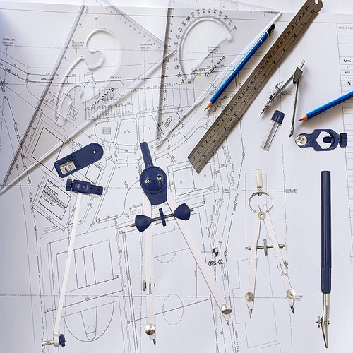 Brújula De Dibujo Para Geometría, Juego De 9 Piezas, Tool Co