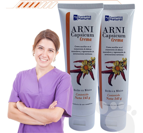 Pack 2 Cremas Arnicapsicum Aux Neuropatía Dolor Muscular Ag Fragancia Neutra