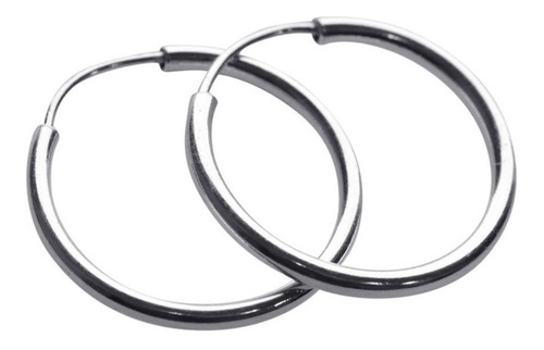 Imagem 1 de 6 de Brinco Argola Pequena De Prata 925 Redonda - 18mm Unissex