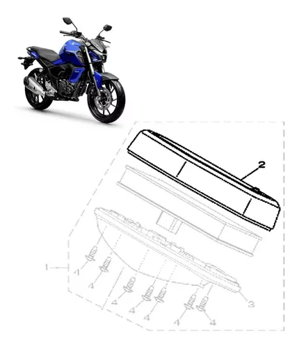 Carcaça Superior Painel Yamaha Xtz Crosser 150 Mod Original