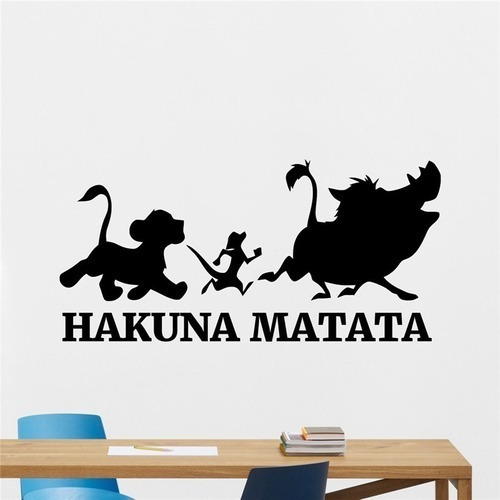 Vinilo Decorativo Pared Frase Rey León Hakuna Matata Infant