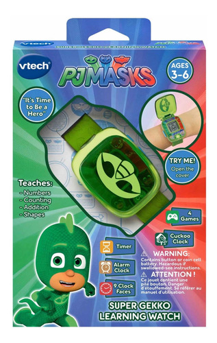 Reloj Pj Mask Súper Carboy, Súper Gekko Vtech Para Niño