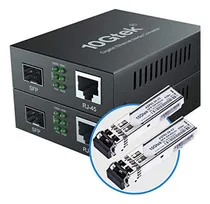Comprar Pack De 2 Convertidores Ethernet Gigabit De Fibra A Rj45